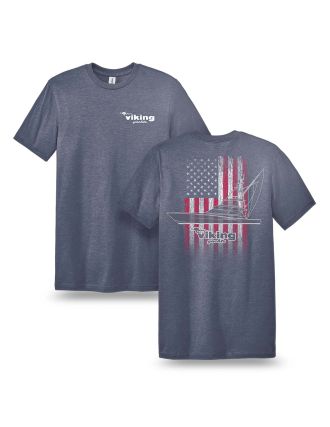 Viking Yachts Rustic Flag Softstyle CVC T-Shirt